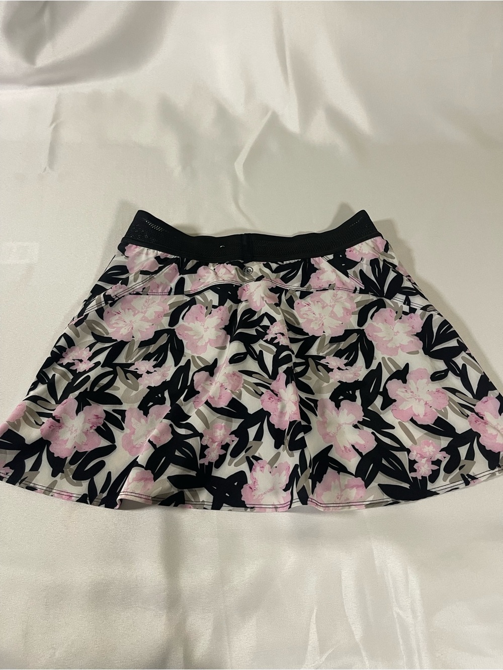 Lija Floral Circle Skirt - Pink, Black & Cream